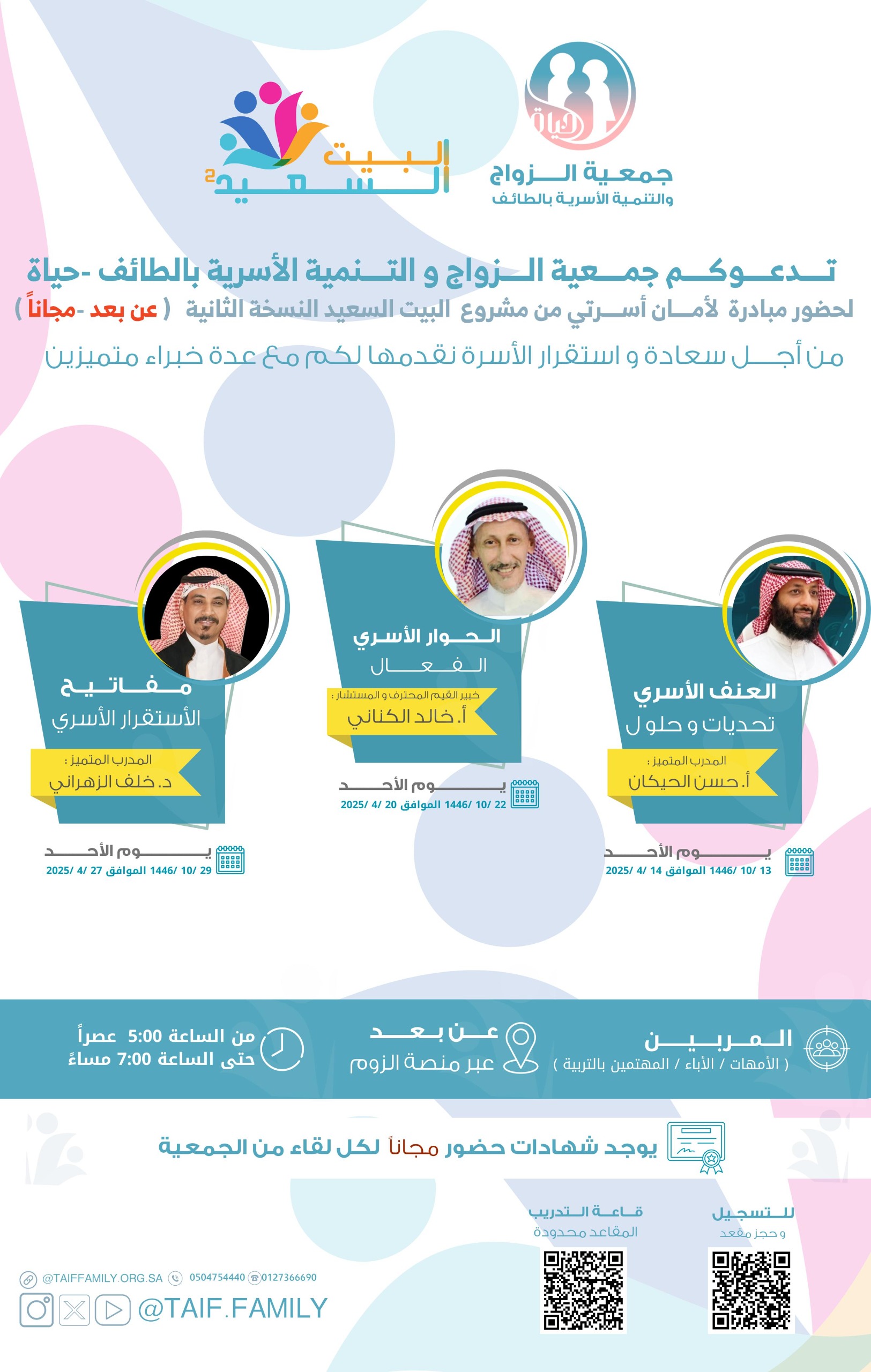 اللقاء الأول بعنوان : ‏( العنف الاسري تحديات وحلول )