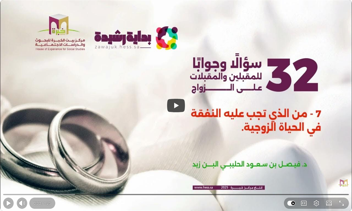 النفقة الزوجية: على من تقع المسؤولية؟
